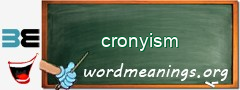 WordMeaning blackboard for cronyism